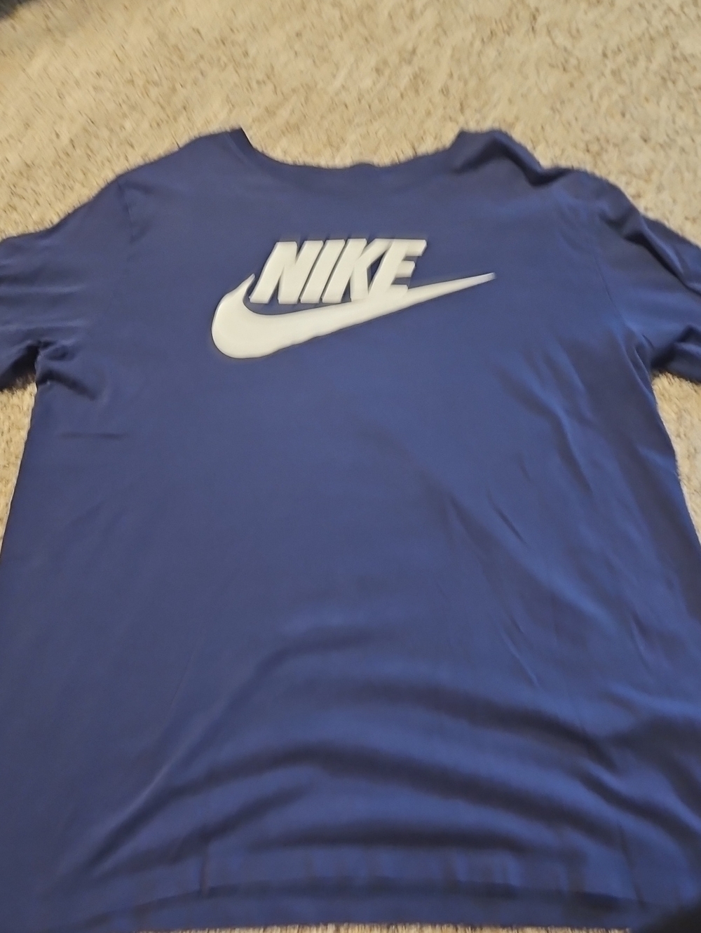 Nike Men’s Short Sleeve Logo Tee in Royal Blue with White Swoosh